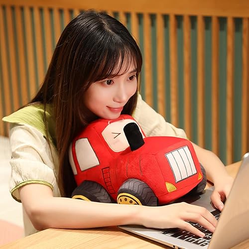 Vista 15 de Juguete de peluche de tractor de felpa suave, almohada de peluche súper linda, excelente regalo para niños o fiesta de cumpleaños de 12 pulgadas