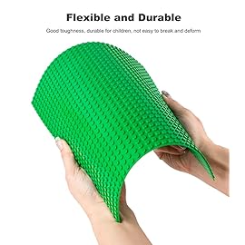 LVHERO Classic Baseplates Building Plates for Building Bricks 100% Compatible with All Major Brands-Baseplate, 10in x 10in, Pack of 8 (Green)