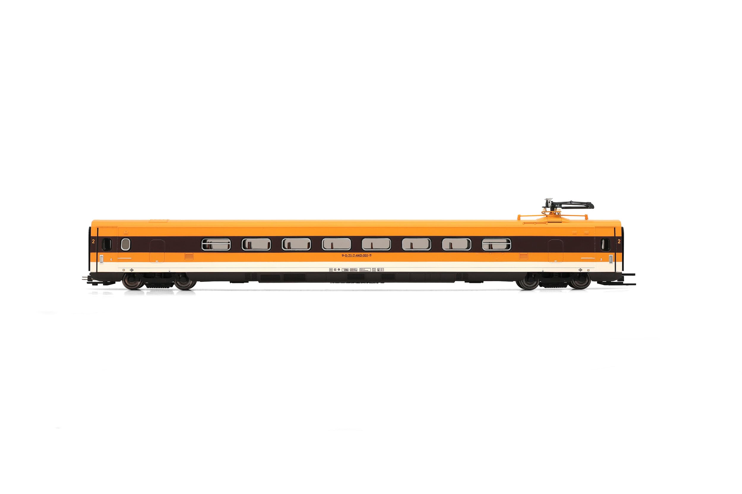 Electrotren HE2016 RENFE, basculante de Alta Velocidad EMU Clase 443, con Techo Amarillo y Logo Antiguo, EP. IVA Loco, Eléctrica