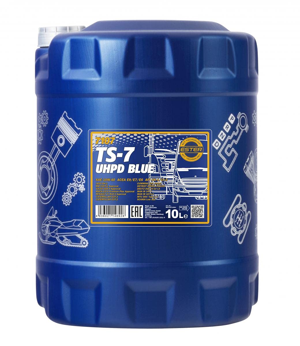 MANNOL 1 x 10L UHPD TS-7 Blue 10W-40 CJ-4 / LKW Busse Motoroel 228. 51 VDs-4