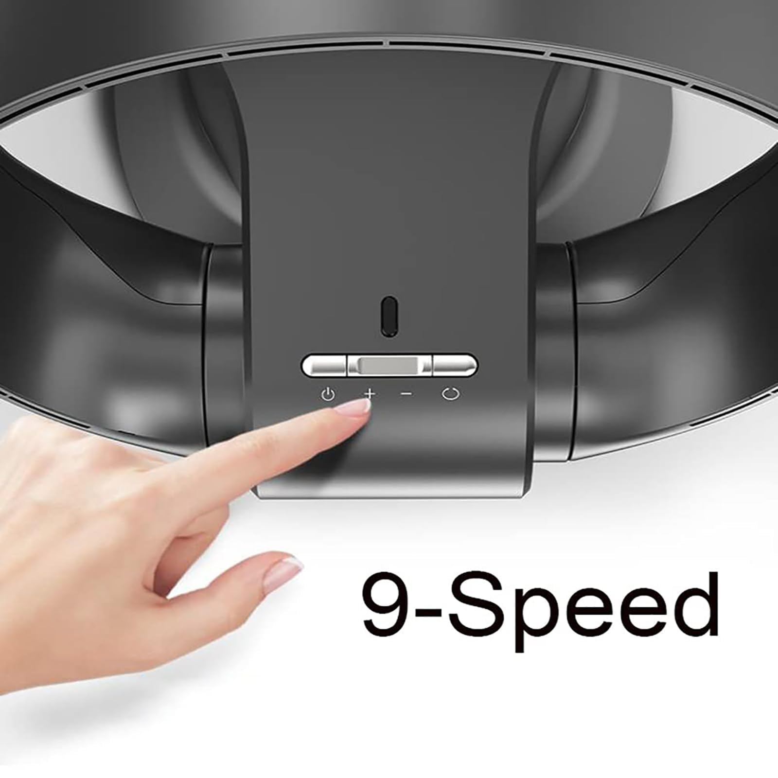 Ventilador Oscilante De 35 W Sin Aspas, 9 Velocidades, Ultra Silencioso, De Pie/Sobremesa/Montaje En Pared, con Control Remoto Y Temporizador, para El Hogar Y La Oficina,White