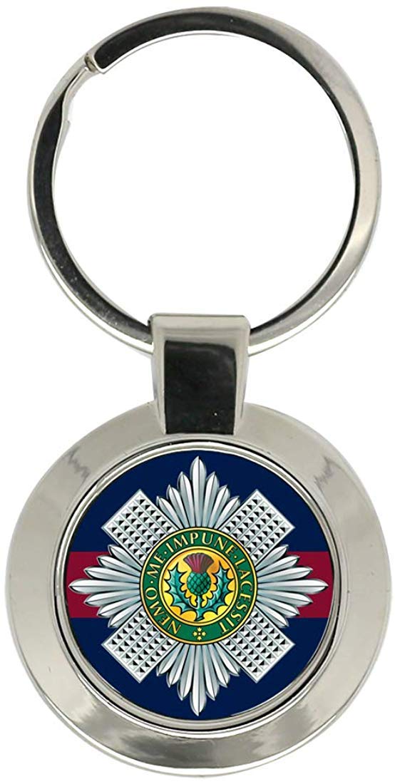 Giftshop Uk Unisex Silver Coloured Metal Scots Guards, British Army Key Ring