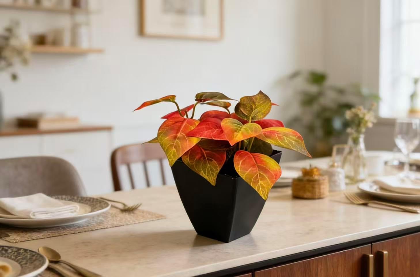 4 Pack Fake Plants Mini Artificial Greenery Potted Plants for Home Decor Indoor Office Table Room Farmhouse Bathroom Decor image 3