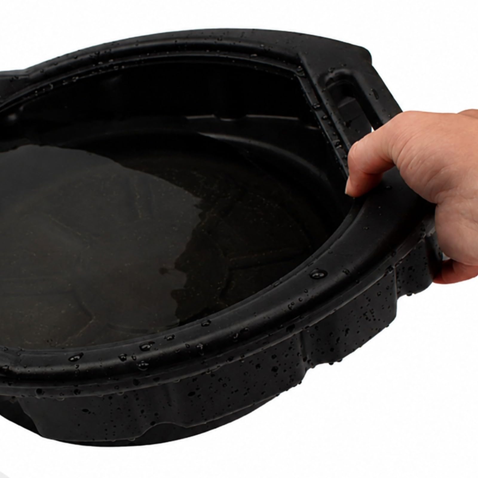 Vasca di Raccolta con Maniglie | Resisn Agli Oli, Vasca di Scarico Olio, Ergonomica, per Officina, Garage, Del da, 15L