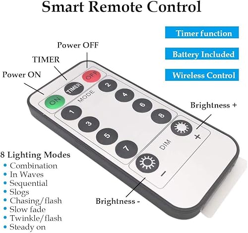 Miniatura 6 de Twinkle Star Guirnalda de luces del día de San Patricio, funciona con pilas, 33 pies, 100 LED, impermeable, alambre plateado, para Halloween,
