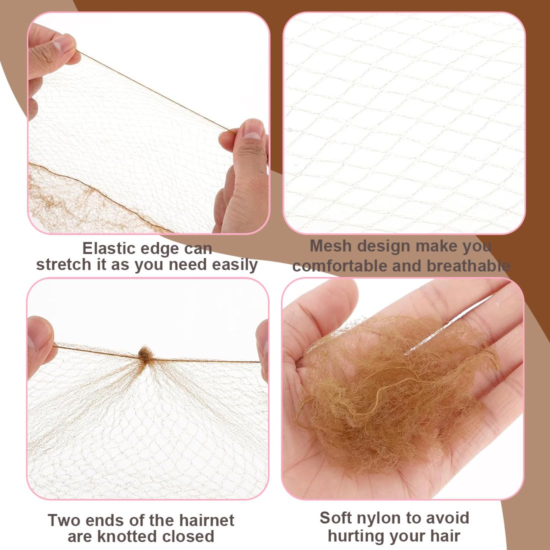Pack Of 30 Invisible Hair Nets, Fine Mesh Ballet Bun Hair Net 1 thumbnail image