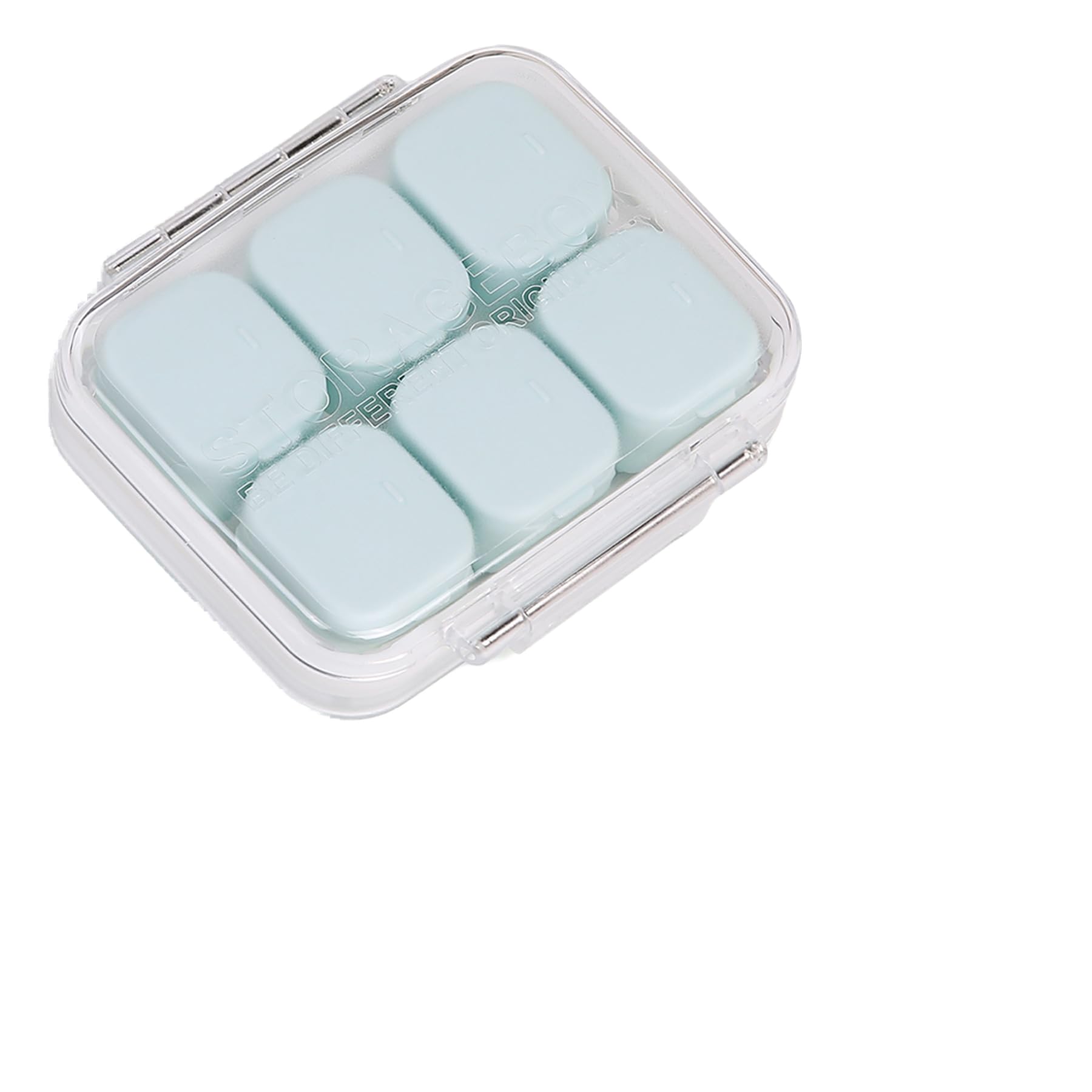 RICHCEE Organizador diario de píldoras de 10 compartimentos para bolso de bolsillo, píldoras portátiles diarias, aceite de pescado/vitaminas/caja de suplementos (azul)