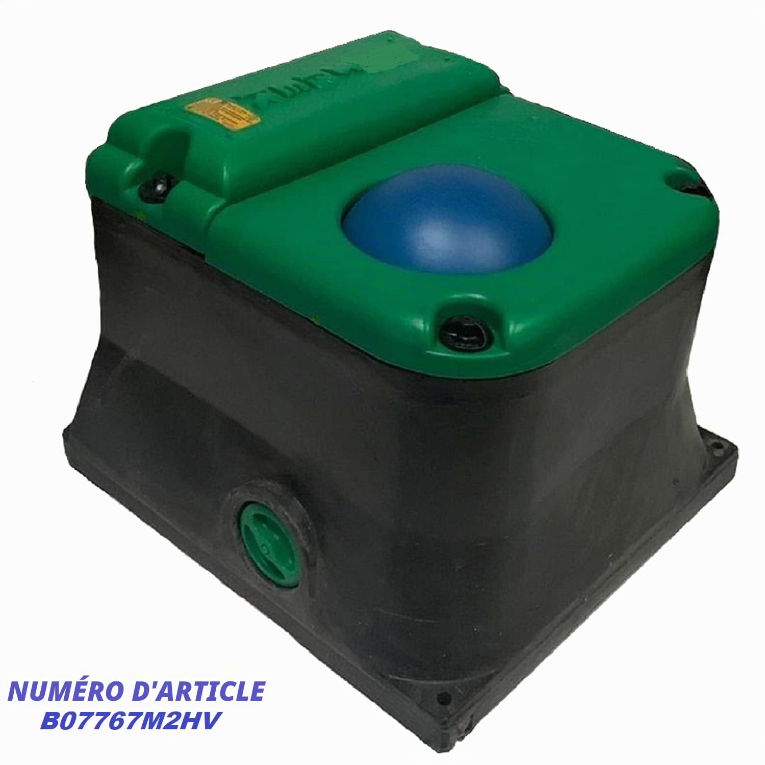 UZMAN - Abreuvoir pour chevaux, bétail, moutons avec languette de pression + kit de raccordement IBC, réservoir IBC 60 litres