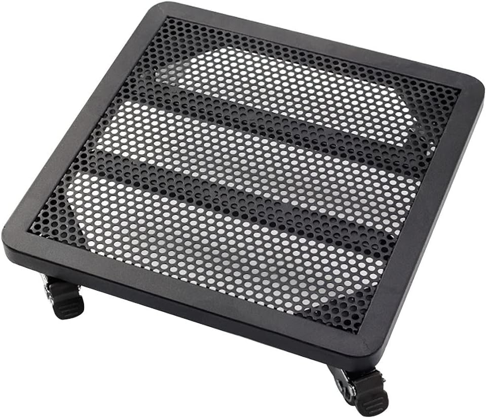 Plant Caddy with Wheels, Square Metal Planter Caddy, 360lb Capacity Flower Pot Mover for Indoor Outdoor(Black,10")