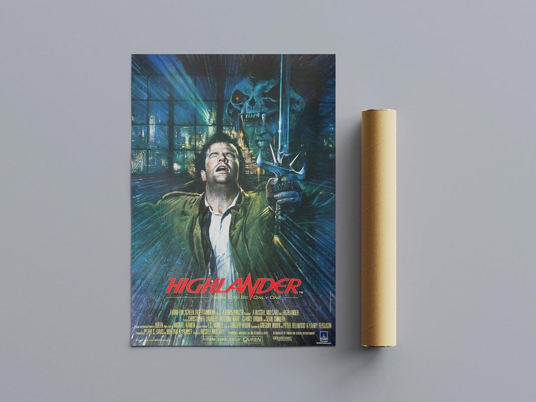 Pixie Posters Multi Colour 80S Classic Movie Posters Highlander Wall Art (A2 Size 42Cmx59.4cm)