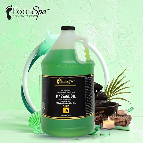 Miniatura 7 de Foot SPA - Aceite de masaje, extracto de eucalipto, 128 onzas, terapia de masaje profesional de cuerpo completo, manicura, pedicura, relaja los