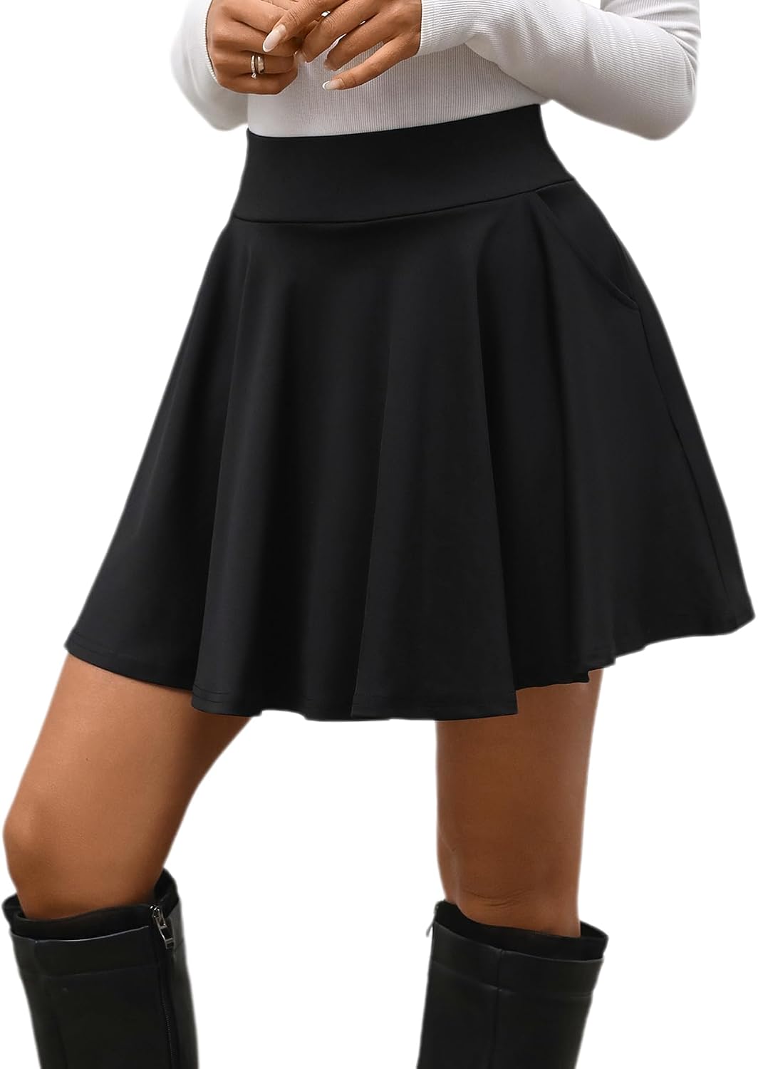 BARASA Women's Mini Skirt with Pockets A-Line Sporty Comfortable Cute Outfit 2026 Casual Summer Skirts DY66