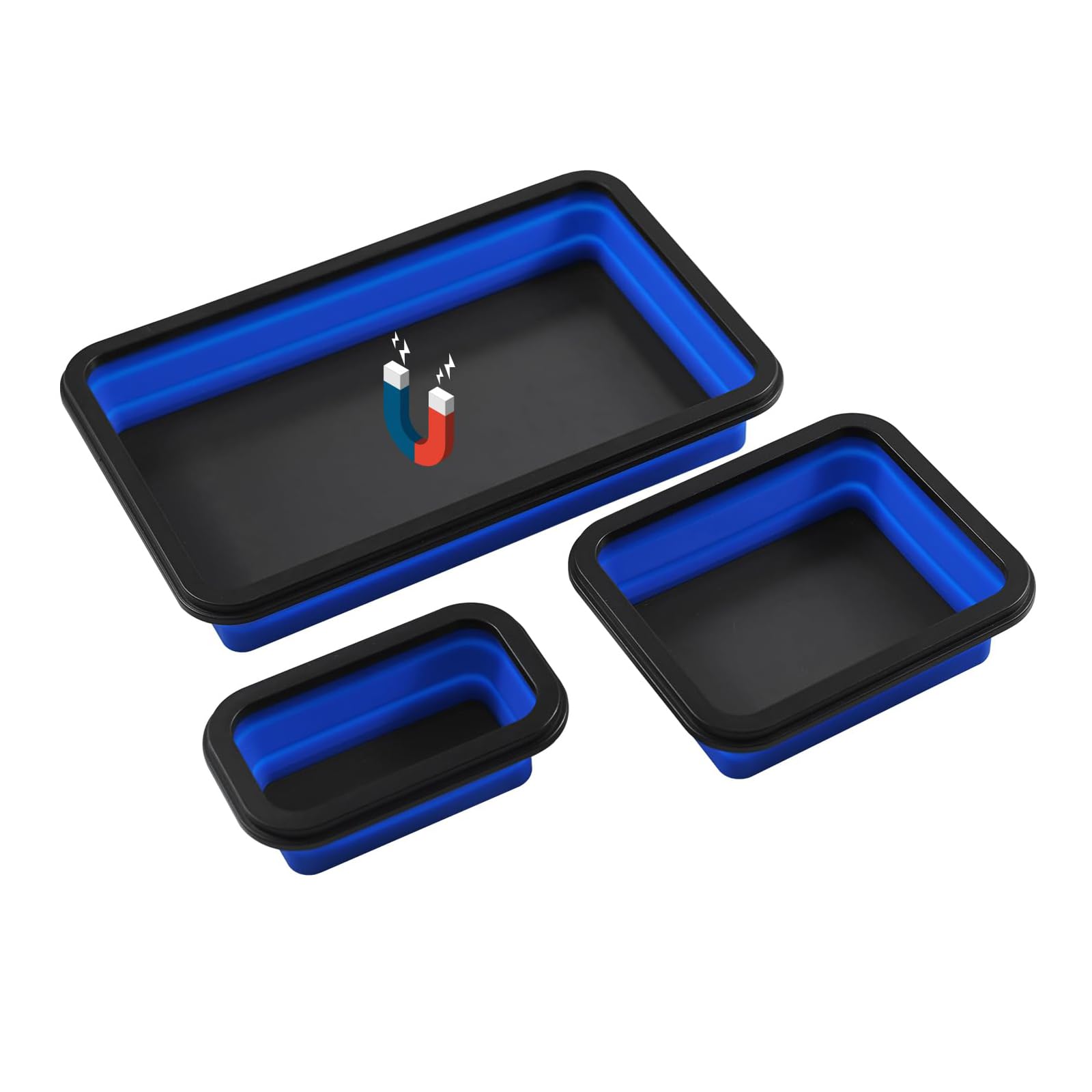Sponsored Ad – Foldable Magnetic Parts Tray Set of 3, Insulated Silicone, Thickened Rare Earth Magnetic Base, Magnetic Foldable Tray for Screws, Nuts, Bolts and Small Tools