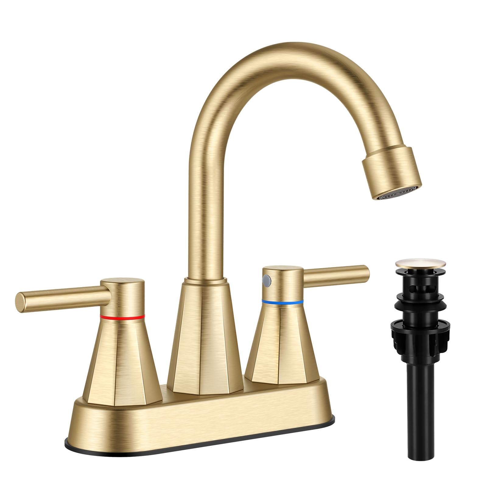 Brushed Gold 2-Handle Bathroom Faucet - FREE SHIPPING -8