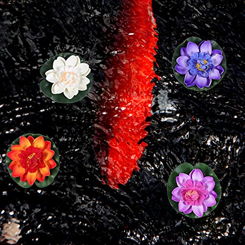 Balacoo X44XZZRF1573W37 6Pcs Artificial Floating Foam Lotus Flowers Lifelike Water Lily Flowers Pad thumb #2