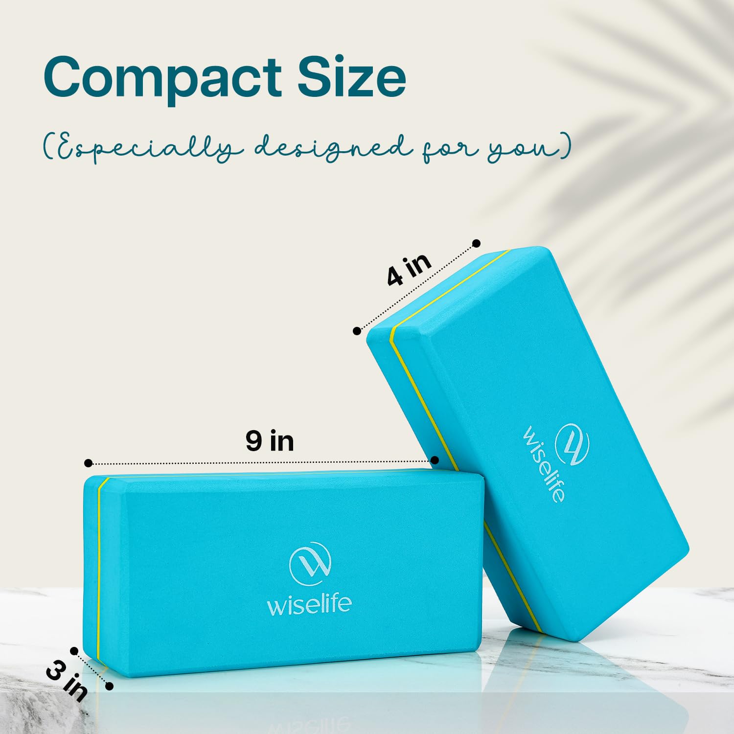 Wiselife Classic Yoga Block | Yoga brick (regular size), high density premium TPE foam material, soft surface, triple layer for optimal balance, support and cushion (tel) Wiselife Classic Yoga Block | Yoga brick (regular size), high density premium TPE foam material, soft surface, triple layer for optimal balance, support and cushion (tel)