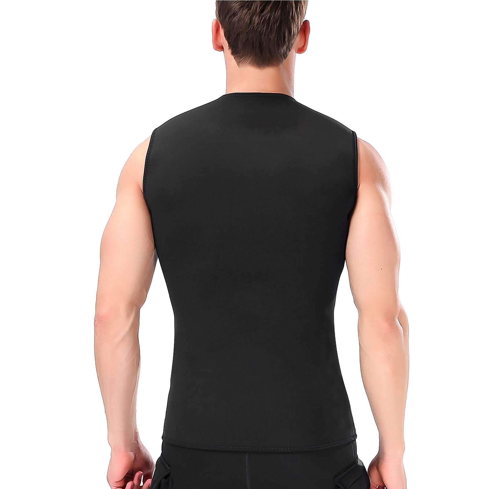 Gilet de Combinaison de Plongée 3mm, Homme Haut Thermique de Combinaison sans Manches Parfait à Le Kayak, la Plongée