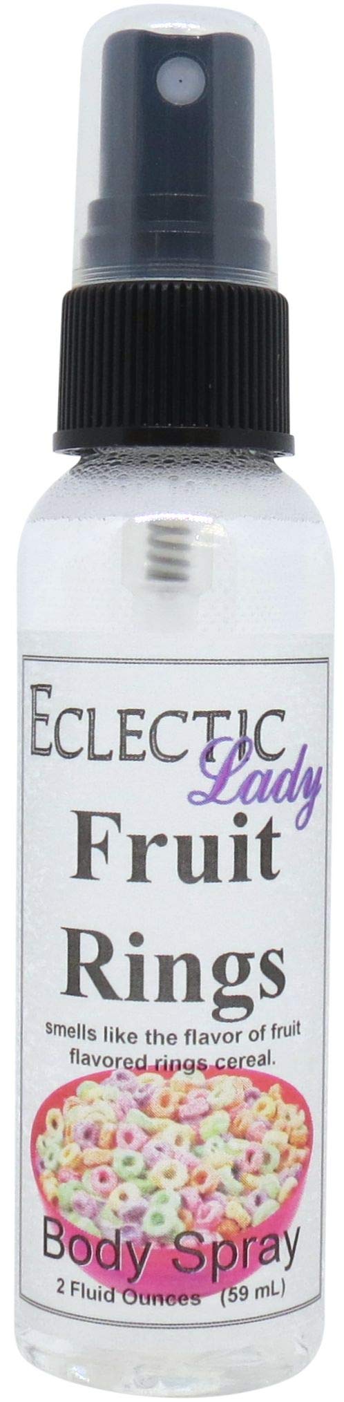 Eclectic Lady Fruit Rings Body Spray, Double Strength, 2 ounces, Body Mist for Women with Clean, Light & Gentle Fragrance, Cologne with Soft, Subtle Aroma For Daily Use