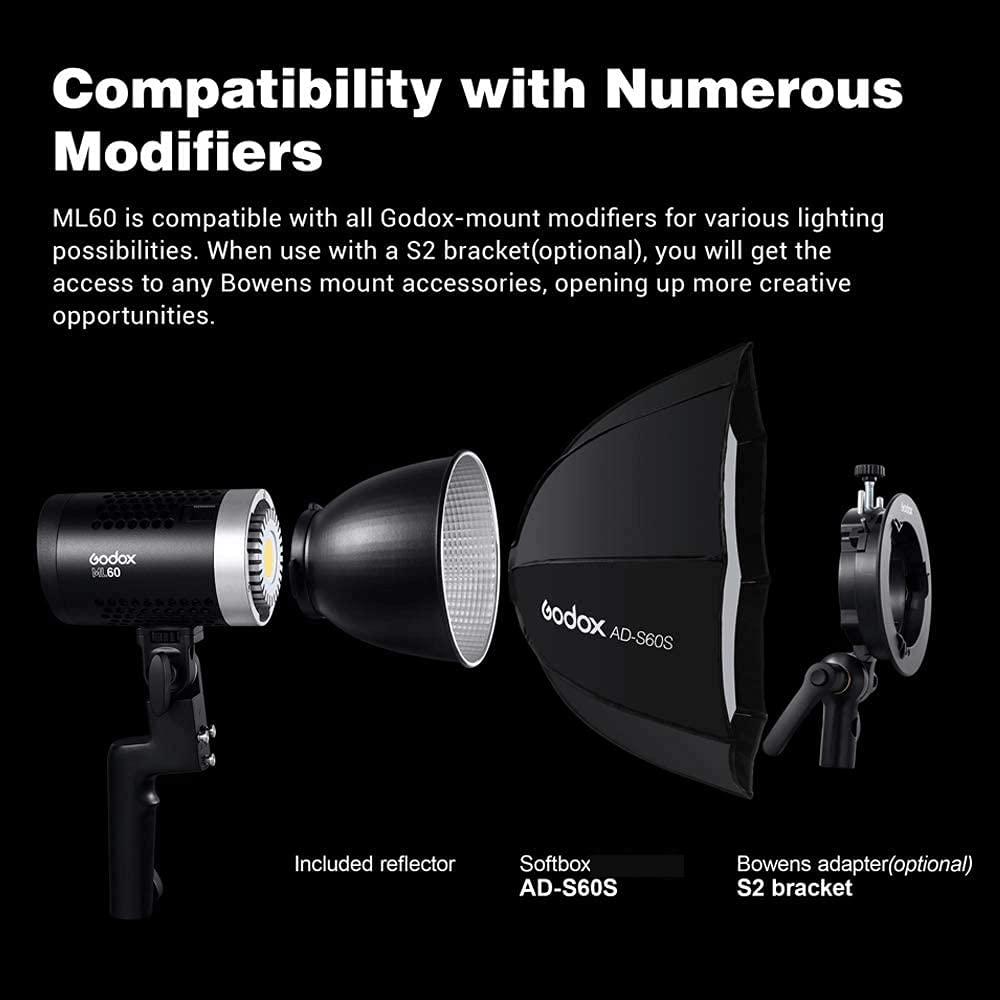 Amazon.com : Godox ML60 LED Video Light, 60W Daylight Balanced