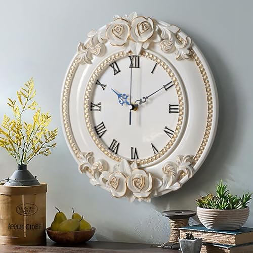 Miniatura 3 de BESTOYARD Reloj de pared con timbre para mujer, estilo europeo, delicado reloj práctico, decoración para el hogar, 1 ud