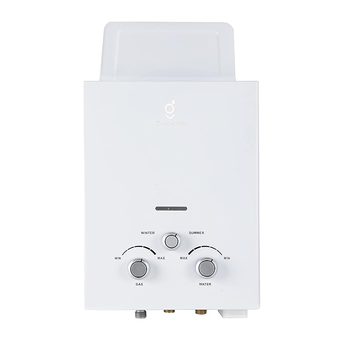 Buy Gazagua portable propane tankless water heater, 1.32 GPM gas water