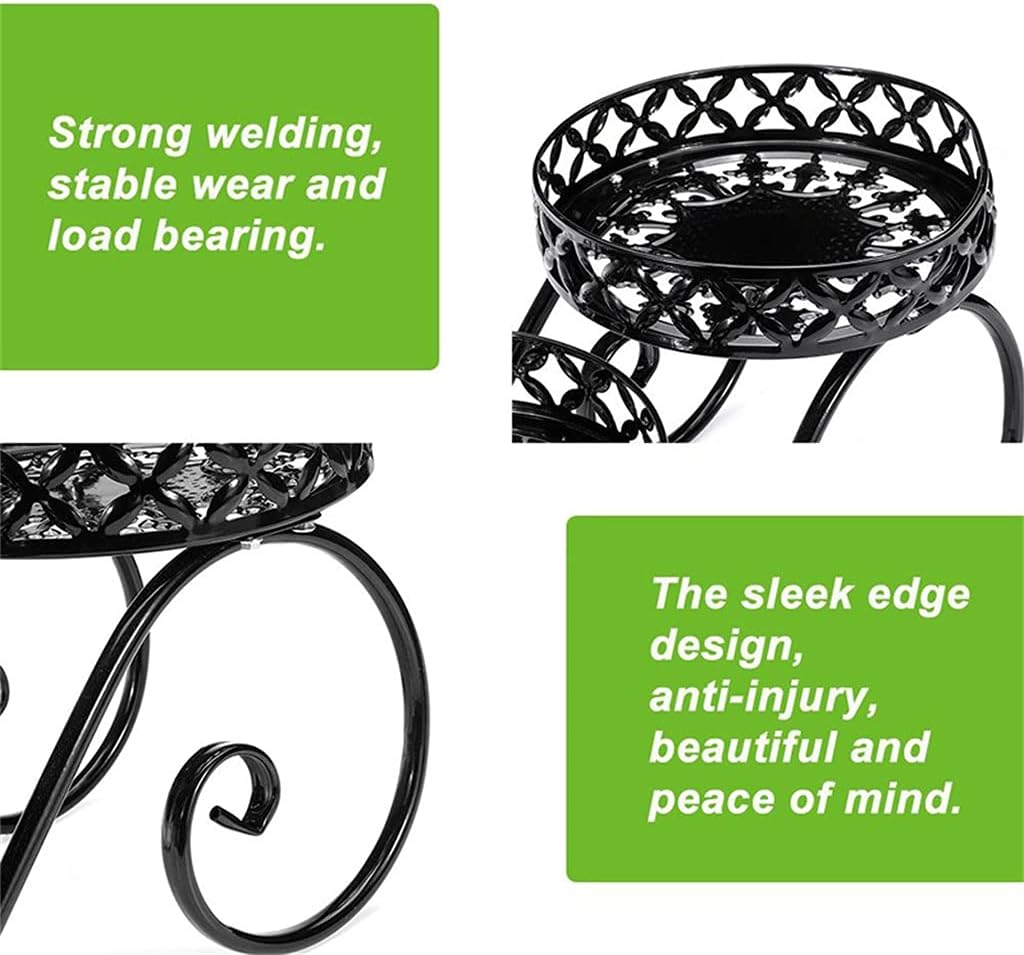 Flower Stand Balcony Iron Flower Rack Metal Holder Garden Patio Shelves for Plant Flower Pot Rack