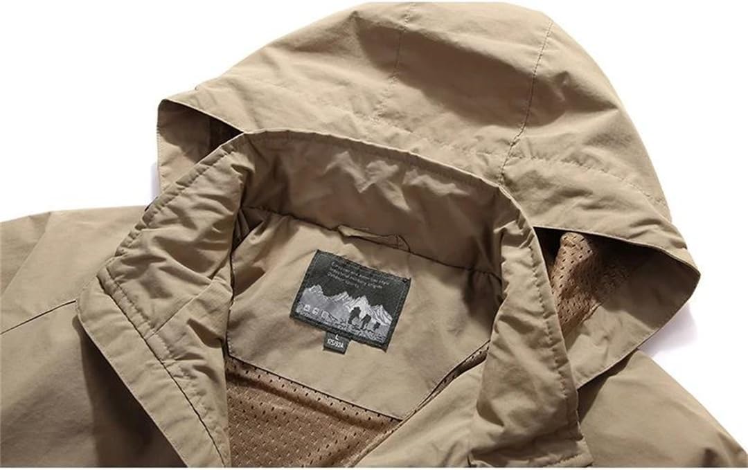 Men Outdoor Hiking Jackets Waterproof Hooded Coat Mountaineering Jackets
