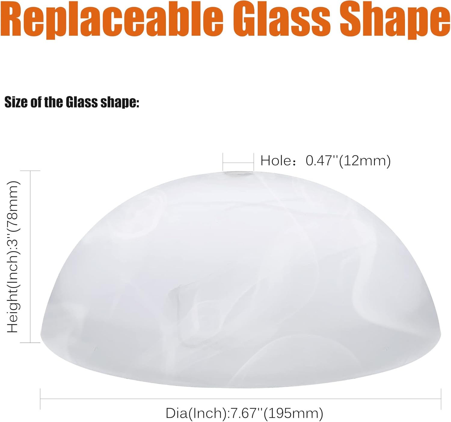 Facon 12V RV Ceiling Light - 10" LED Dinette Light Fixture w/Switch, Oil Rubbed Bronze & Alabaster Glass - for RV, Motorhome, Camper, Trailer