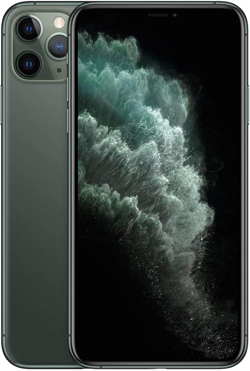 Apple iPhone 11 Pro Max, 64 GB, verde medianoche - Libre (Renovado Premium)