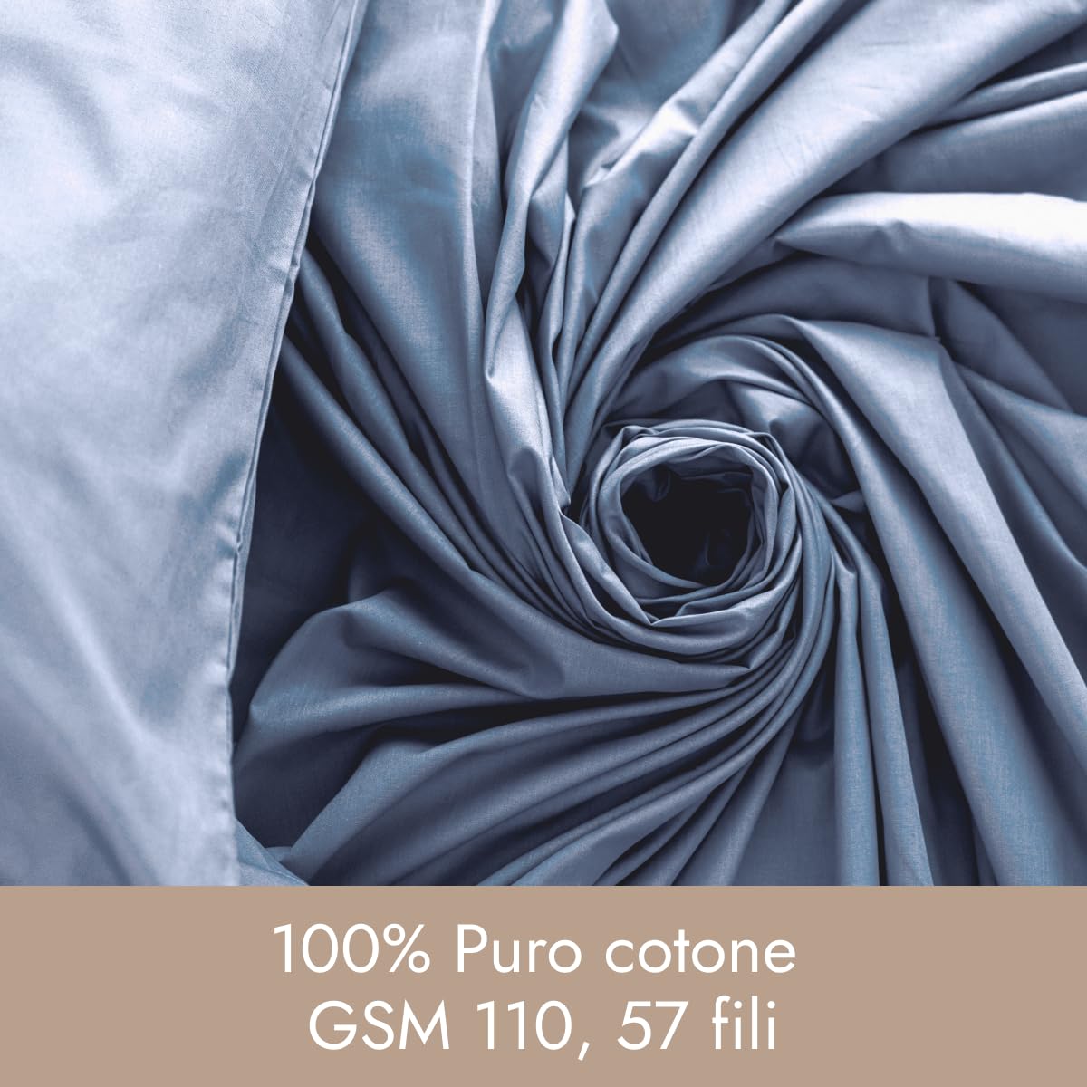 INTRECCI HOME Completo Lenzuola Francese, Set Lenzuola in Puro Cotone, Lenzuolo sopra 220x300cm + Lenzuolo sotto 140x200+30cm + 2 federe 52x82cm, Made in Italy, Elegante, Confortevole, Tinta Unita