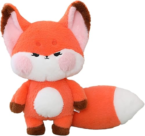 Kawaii Fox - Almohada de felpa de animales de peluche, zorro con cola grande, lindos juguetes de peluche suaves para cumpleaños de niños y niñas disponible en Yaxa Venezuela