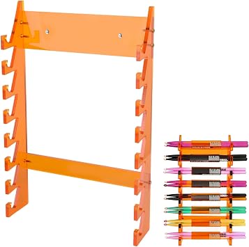 Acrylic Drum Stick Holder, Drum Stick Display Holder, Drum Stick Holder, Wall Mounted Stick Holder holds 8 sets of drumsticks Drumstick Organizer Holder for Display Orange