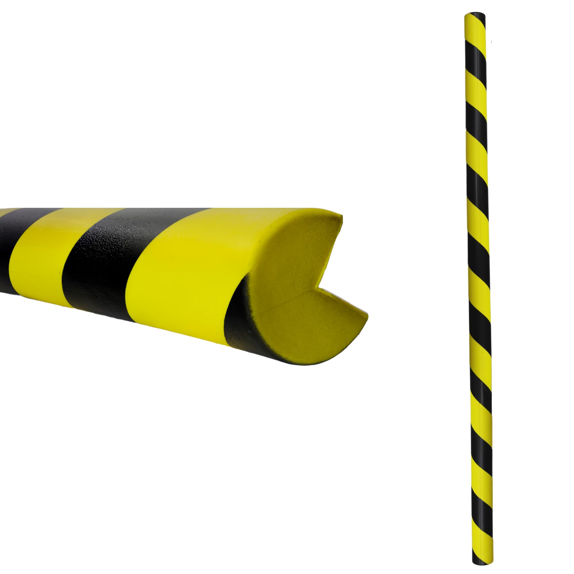 Vigil PU Foam Impact Protectors - Indoor Wall Protection with Self Adhesive Backing - Safety Foam for Garage Visibility - Rounded Corner, 1000x40mm (Internal opening 20x20mm)