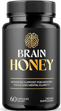 Brain Honey Advanced Support Formula All Natural Ingredients Daily Premium Pills for Health and General Wellness, 60 Count for 30 Day 1Pack