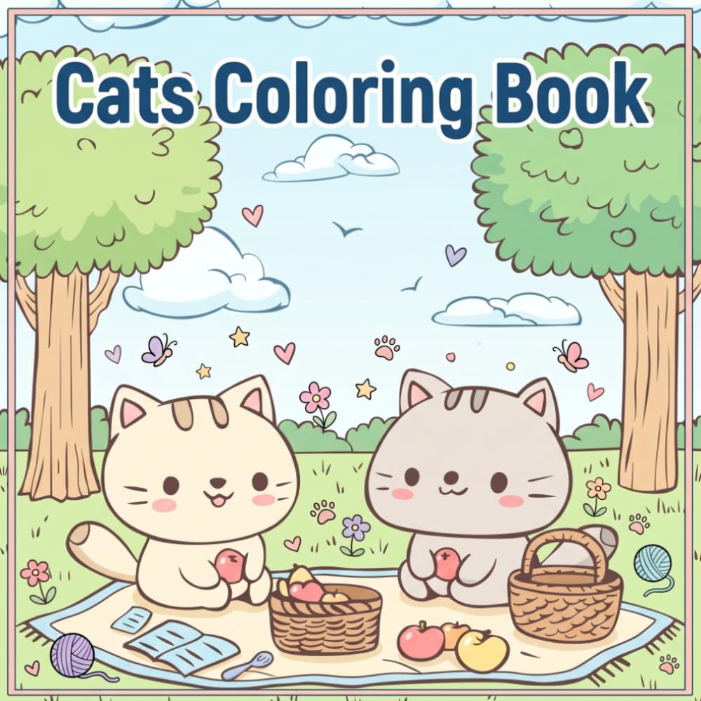 Cats Coloring Book for kids: Kitty Coloring Pages for Adult Relaxation and Stress Relief: 30 Adorable Cat Coloring Pages for Creativity, Relaxation, and Entertainment
