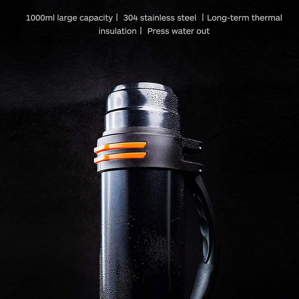 Stainless Steel Large Capacity 1000ml Thermal Mug Portable Water Bottle Outdoor Sport Insulated Vacuum Flask