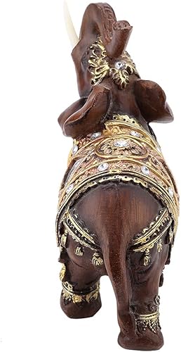 Miniatura 6 de Hztyyier Estatua de elefante de buena suerte, decoración de elefante de Feng Shui, figuras de elefante de resina para riqueza, figura de la suerte,