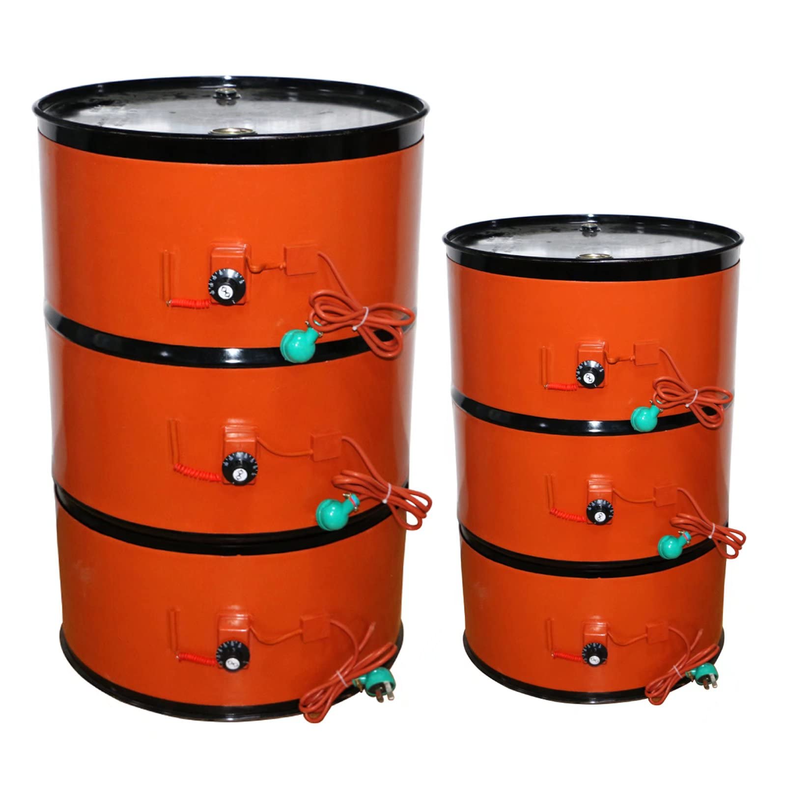 Metal Drum Pail Heater for 53/55 Gallon - 120V/220V Honey Oil Barrel,Silicone Pail Heater,Drum Electric Heat Wrap Hot Heating Pad,Barrel Heater with Adjustable Thermostat