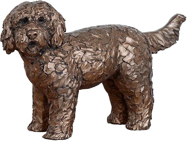 Frith Cold Cast Bronze Button Labradoodle Dog