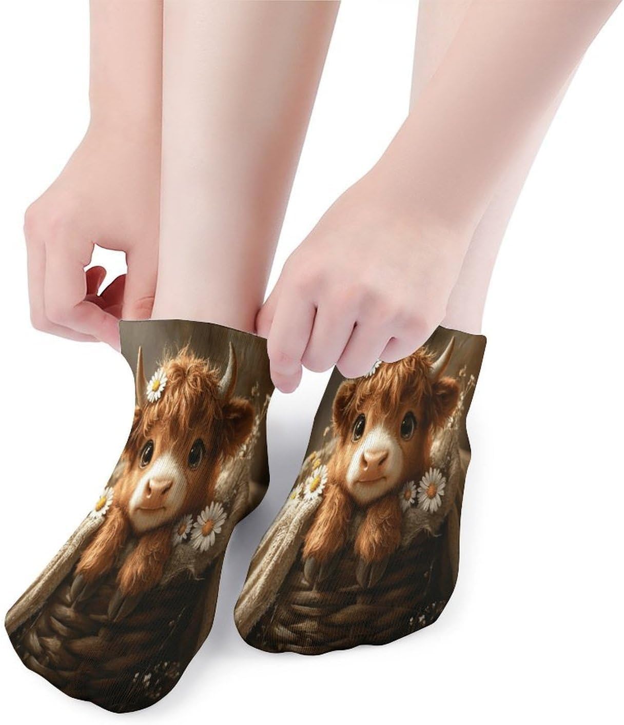 Highland Calf 5Pairs Low Cut Ankle Socks for Women No Show Casual Breathable Athletic Socks for Sport