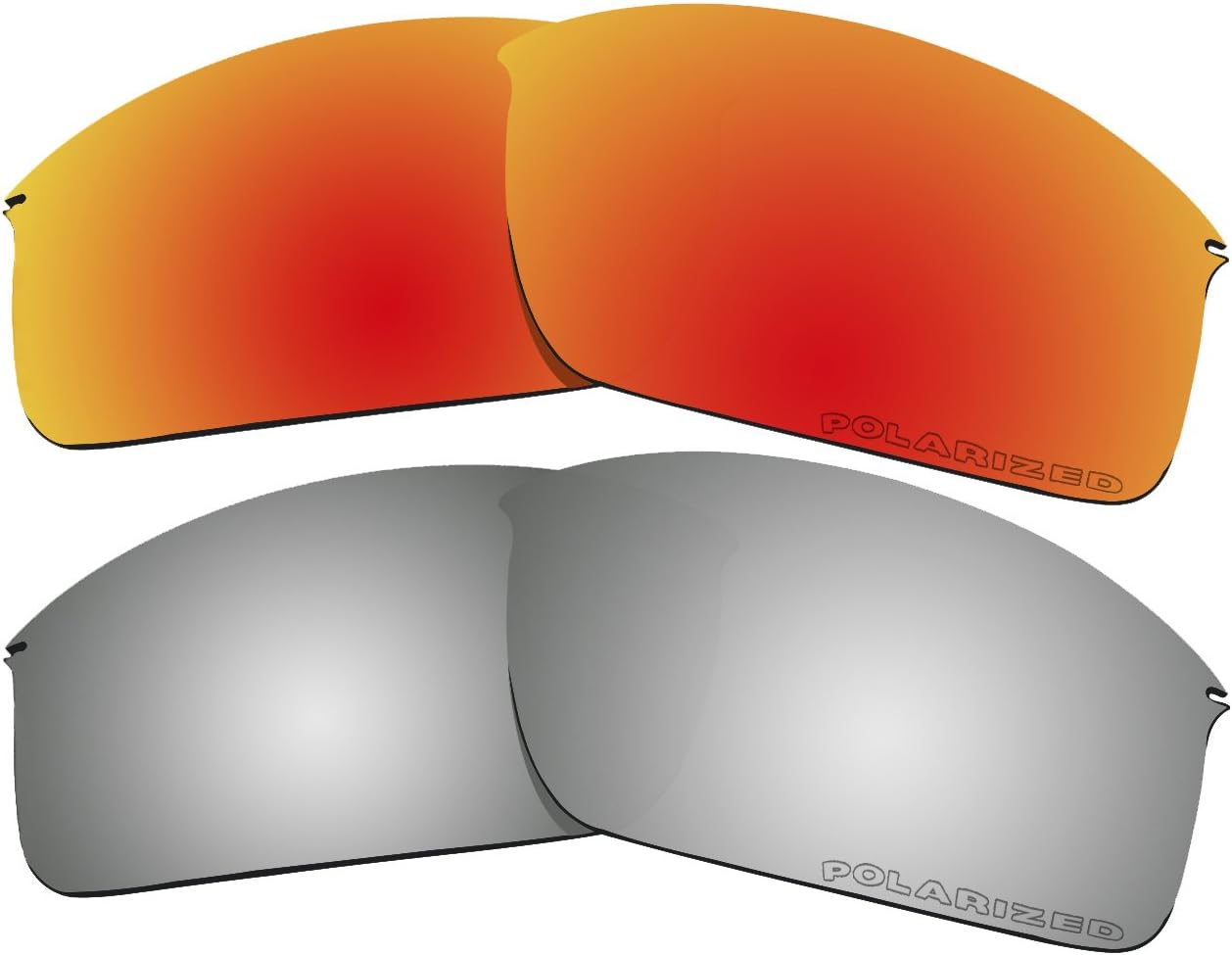 2 Pairs Polarized Lenses Replacement Red & Black Iridium for Oakley
