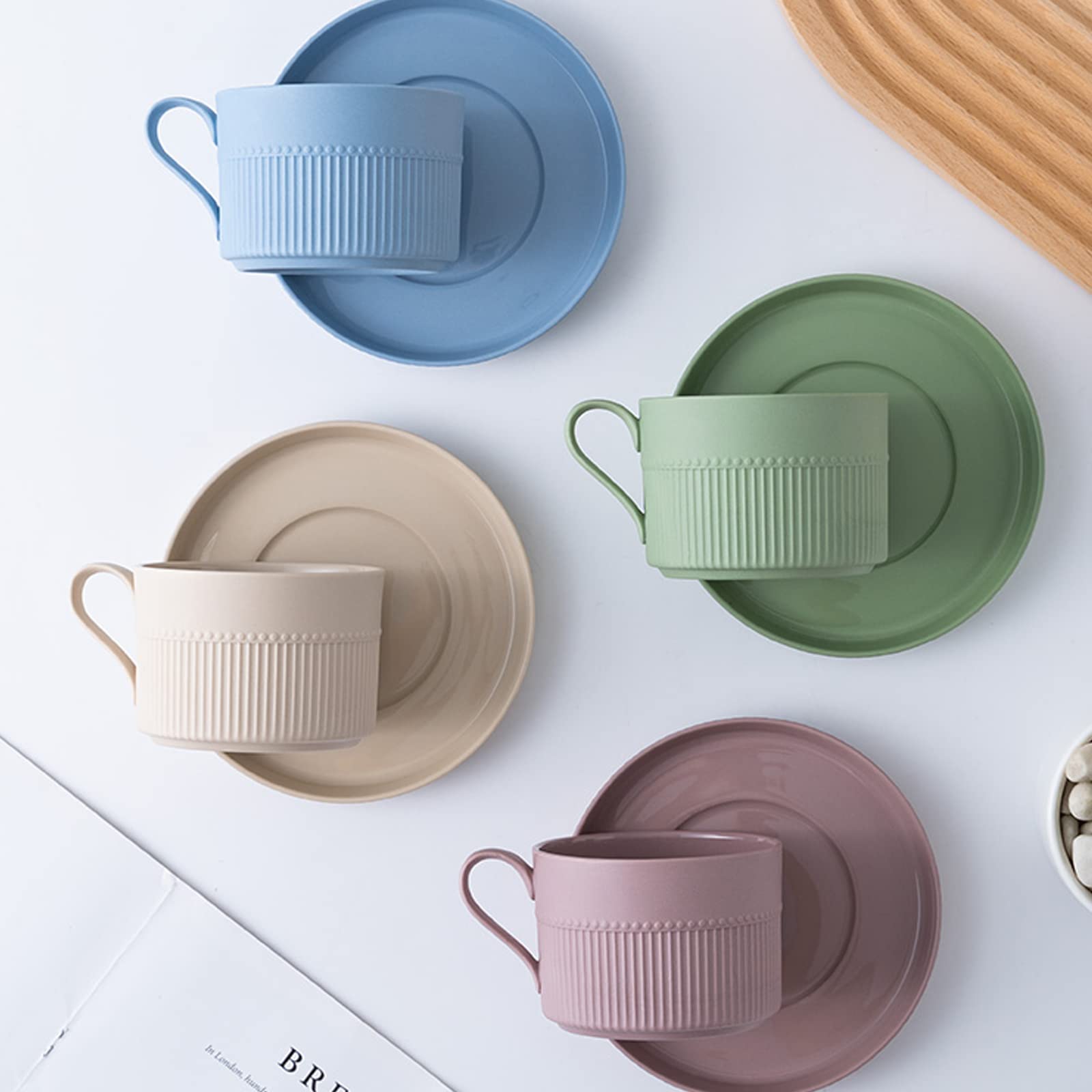 Orientalny ceramiczny zestaw do herbaty Zestaw do herbaty Porcelanowe filiżanki do espresso ze spodkami, porcelanowy kubek Filiżanki i spodki do herbaty, Ceramiczne zestawy filiżanek i spodków do kawy