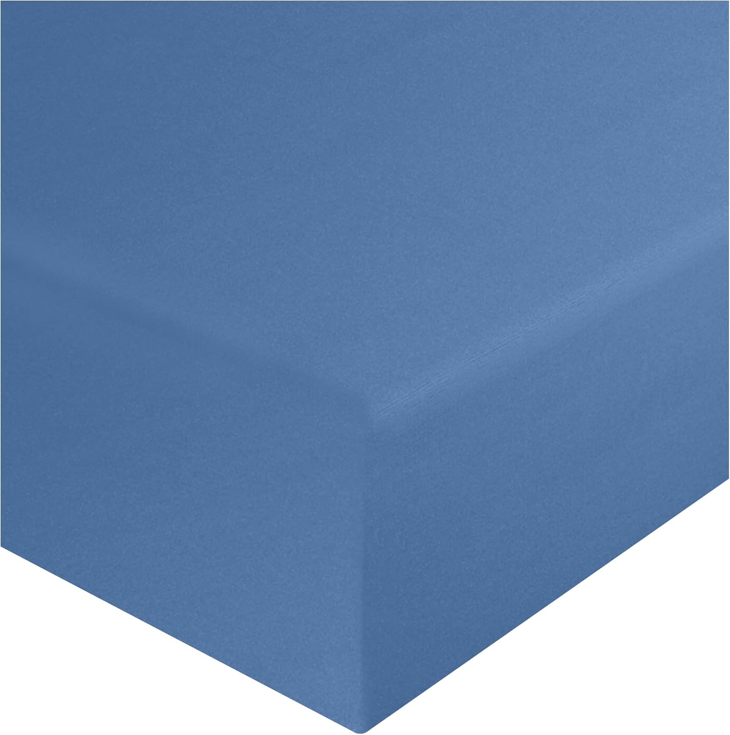 KOHSAR Mid Blue Small Double Fitted Sheet Small Double 4FT Fitted