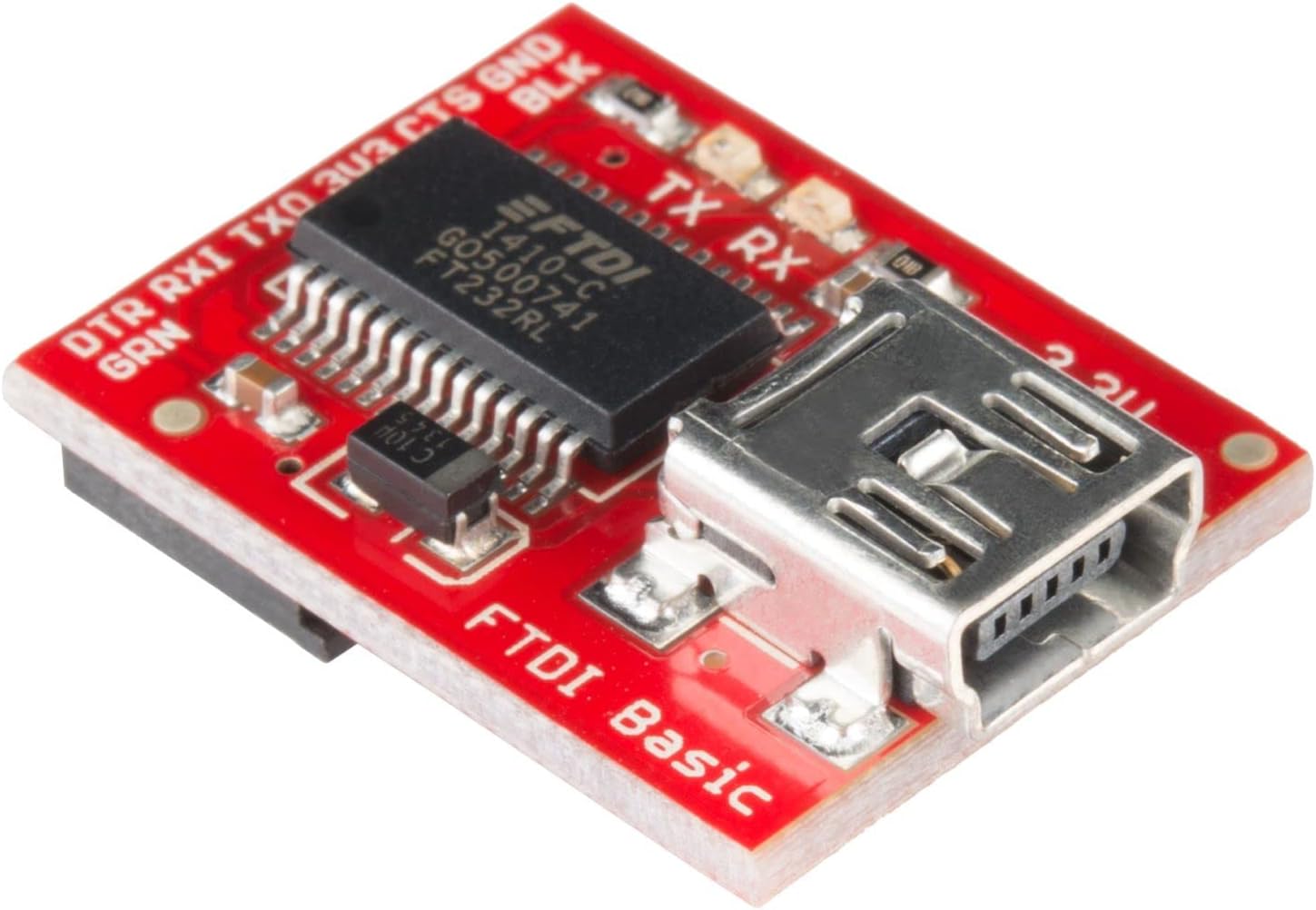 FTDI Basic Breakout - 3.3V USB to Serial IC Board