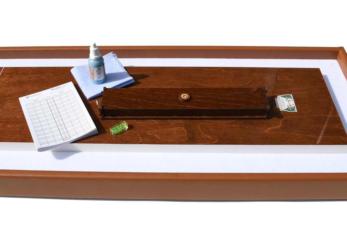 Masters Table Shuffleboard - Walnut with Cognac Rim