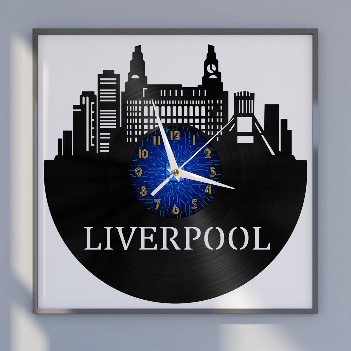 Horloge Murale en Vinyle Silencieuse Liverpool sans Tic-Tac pour Bureau et Chambre