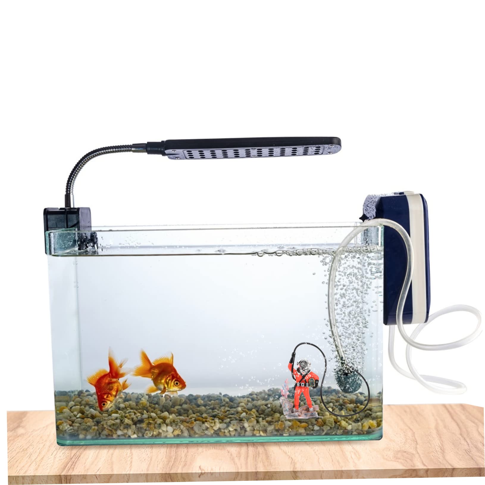BESPORTBLE 3pièces Figurine De Plongeur Décorative pour Aquarium avec Tuyau Ornement De Paysage pour Réservoir De Poissons Et Accessoire Amusant