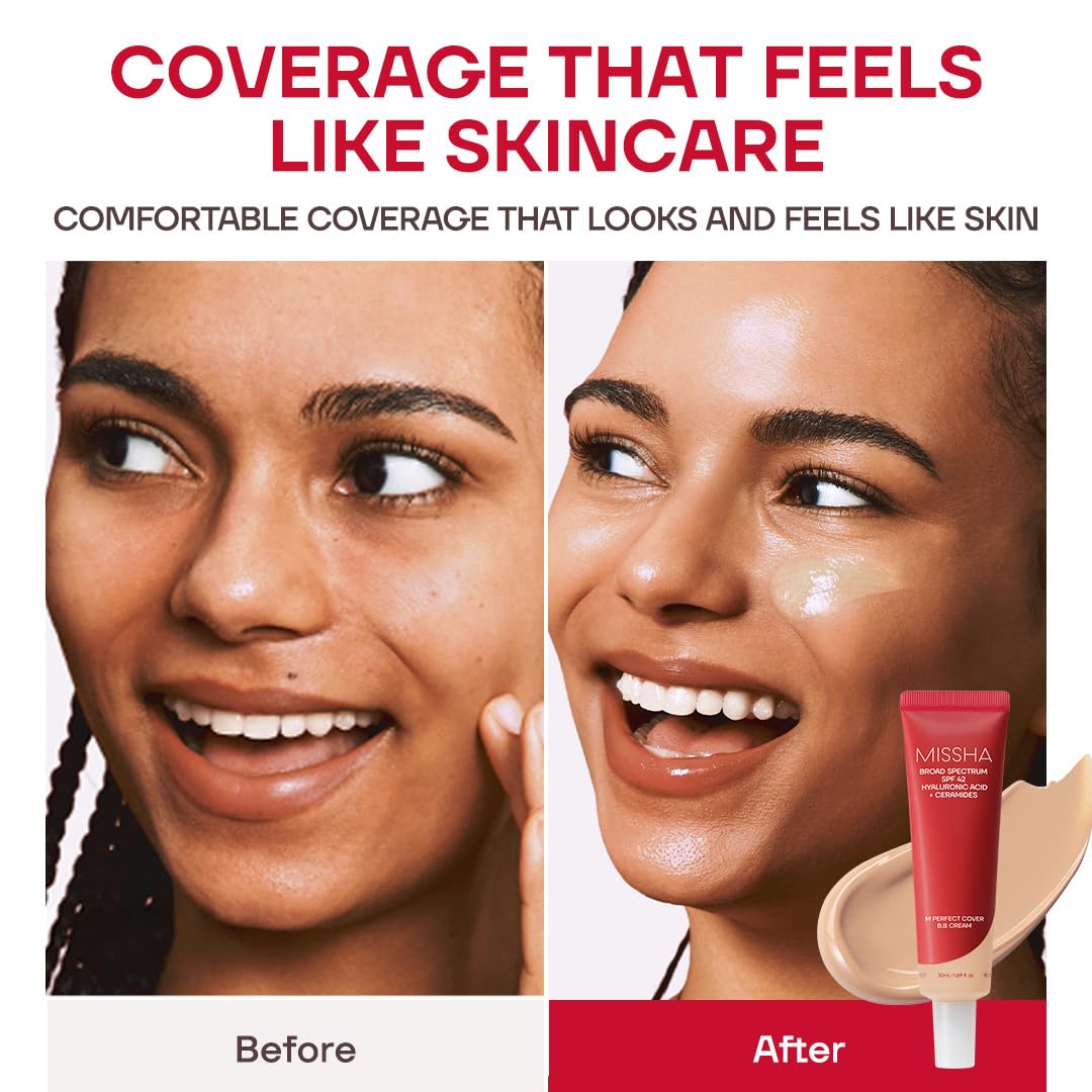 MISSHA M Perfect Cover Bb Cream Spf42 Pa+++ - (50Ml, No 31 - Golden Beige) | Matte Finish | Full Coverage | All Skin Types I Radiant Glow, 1 Count 4