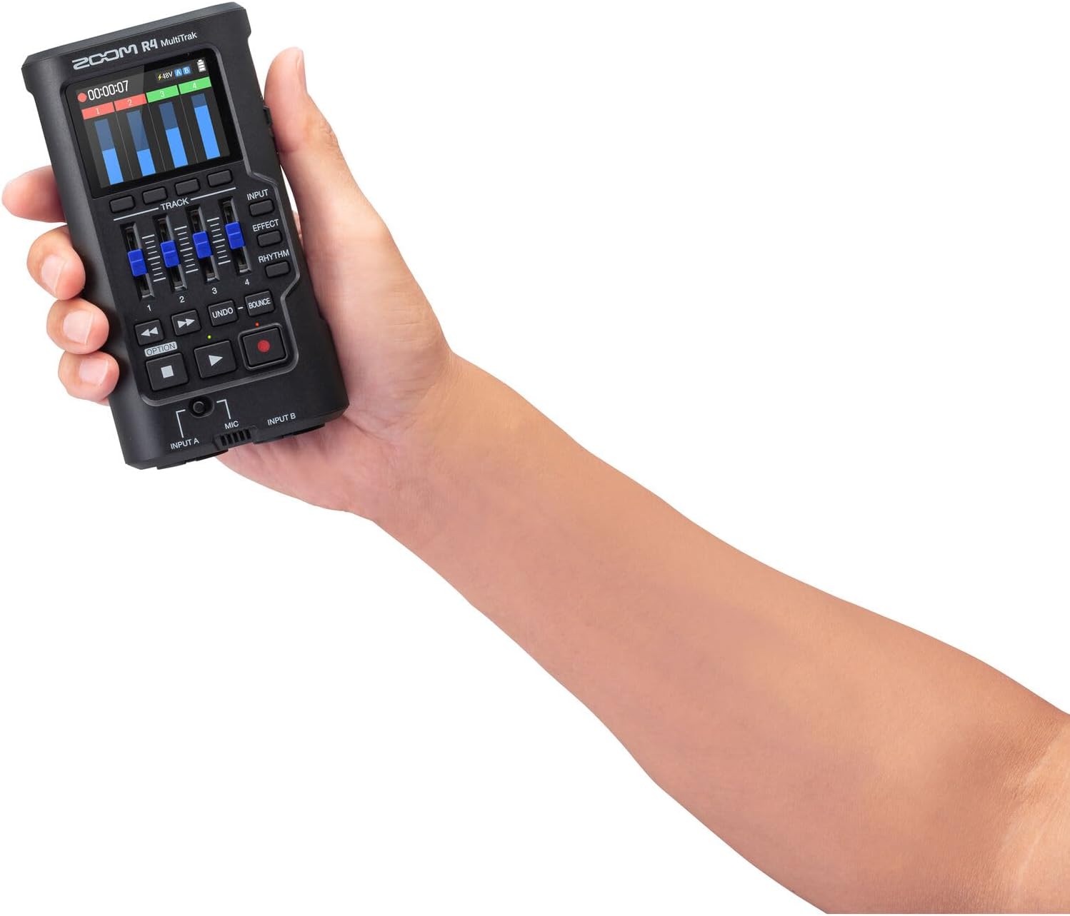 Zoom R4 MultiTrak 32-Bit Float 4-Track Recorder with Stereo Bounce, Built-in Mic, Effects & USB Audio Interface (Bundle)