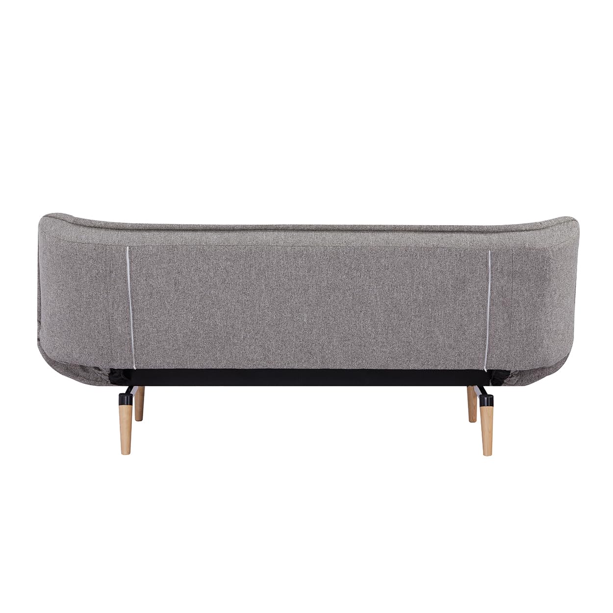 EVERGREENWEB – Divano Letto Clic Clac | Divano Letto 3 posti Salvaspazio, Stile Scandinavo, Design moderno | Imbottito Piedini Letto a Scomparsa | Piedi Legno | Sofla | Grigio